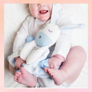 lulujo Baby Muslin Lovies Toy, Blue Puppy